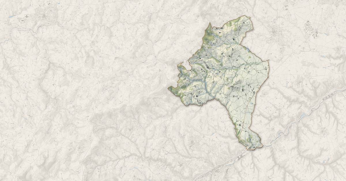 Portrait cartographique de Chabanière : relief, eau, forêts, bâti et voies, calculés à partir des données de l'IGN
