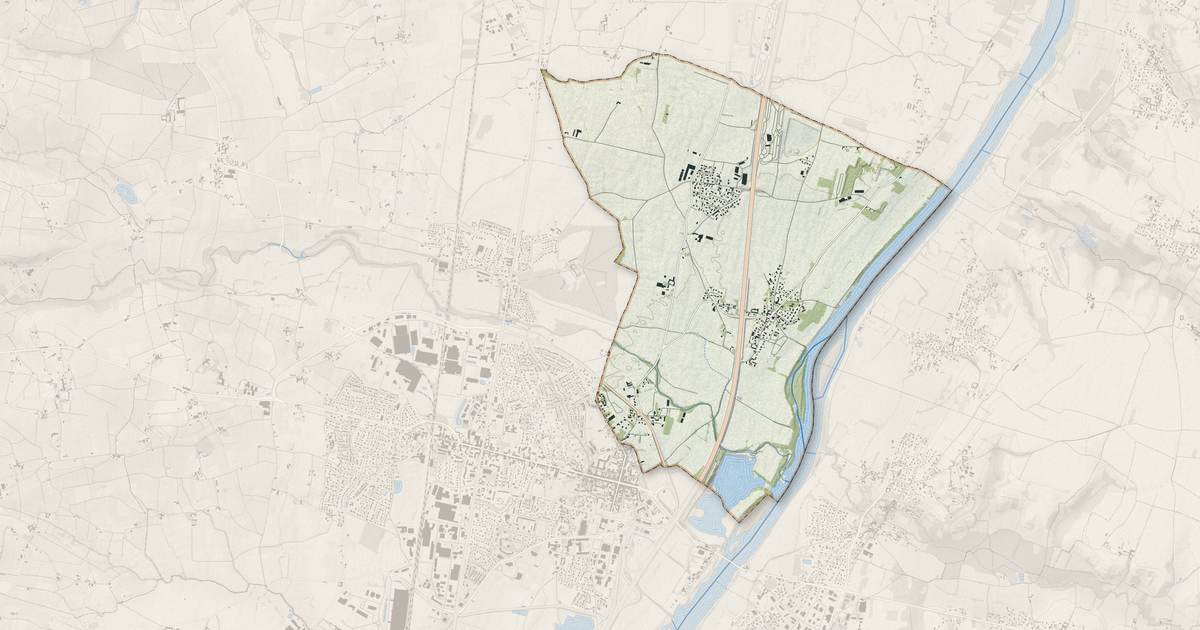 Portrait cartographique de Taponas : relief, eau, forêts, bâti et voies, calculés à partir des données de l'IGN