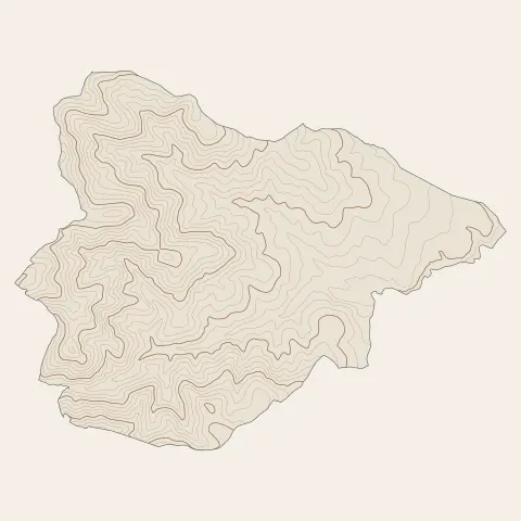 Vaugneray : courbes de niveau