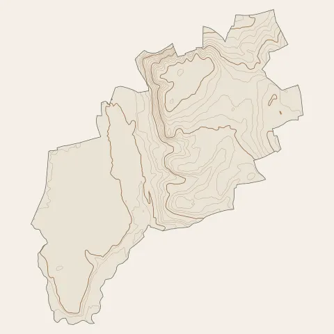 Vourles : courbes de niveau