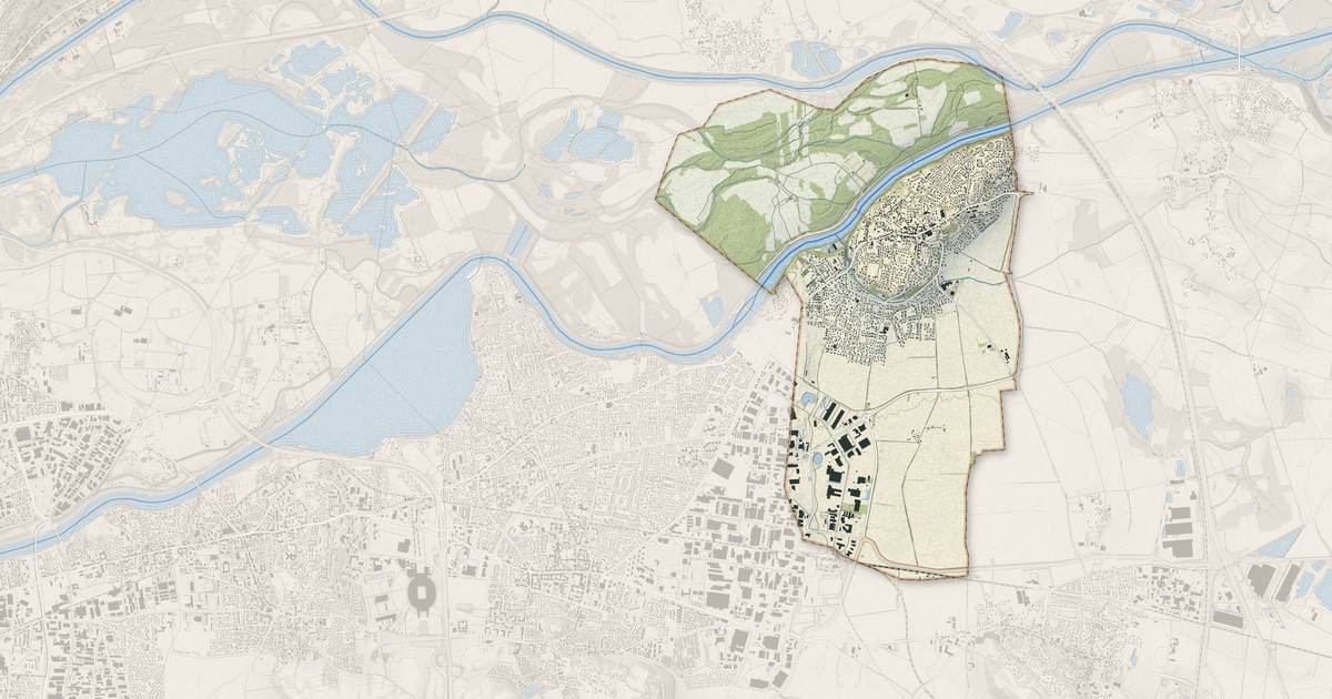 Portrait cartographique de Jonage : relief, eau, forêts, bâti et voies, calculés à partir des données de l'IGN