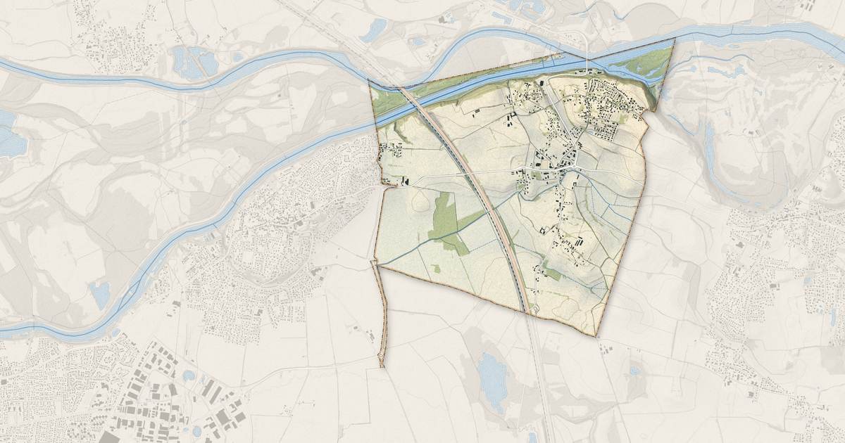 Portrait cartographique de Jons : relief, eau, forêts, bâti et voies, calculés à partir des données de l'IGN