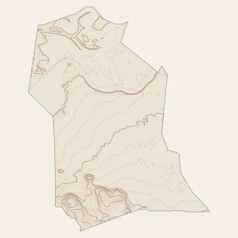 Meyzieu : courbes de niveau