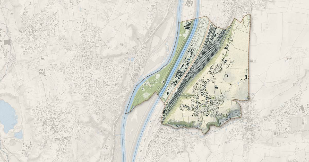 Portrait cartographique de Solaize : relief, eau, forêts, bâti et voies, calculés à partir des données de l'IGN