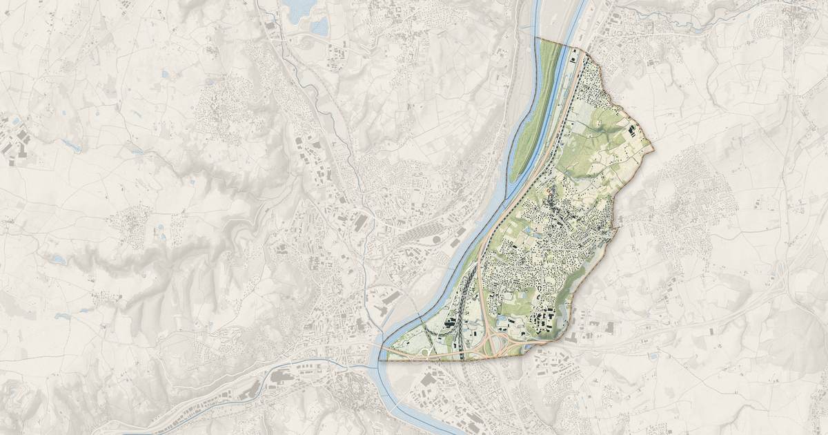 Portrait cartographique de Ternay : relief, eau, forêts, bâti et voies, calculés à partir des données de l'IGN