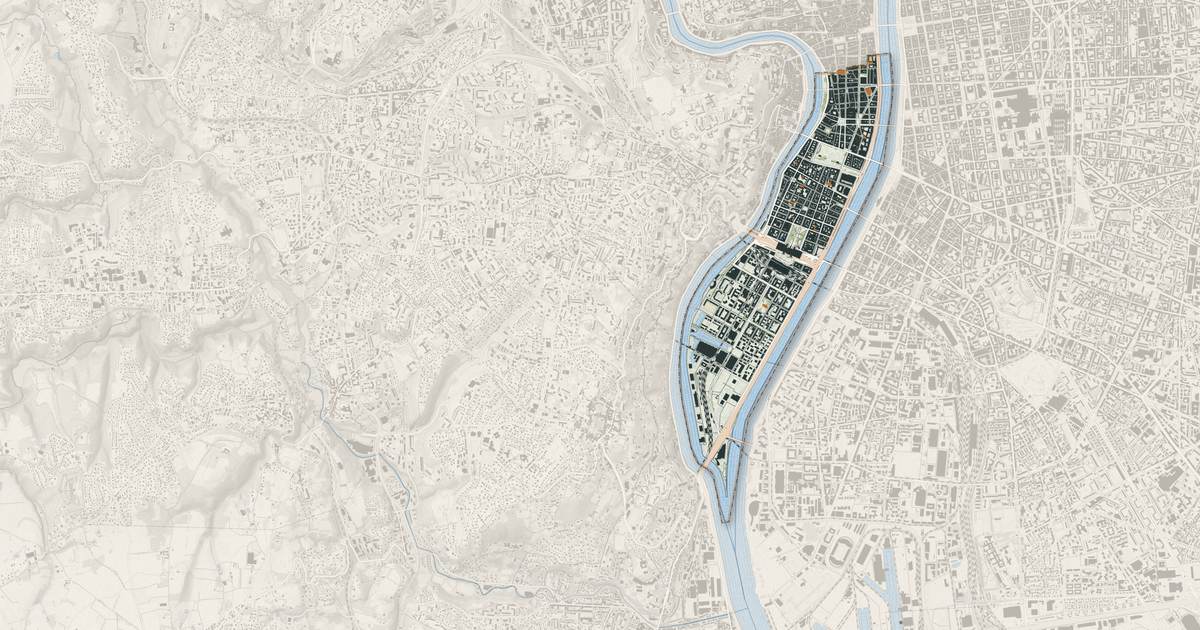 Portrait cartographique de Lyon 2e Arrondissement : relief, eau, forêts, bâti et voies, calculés à partir des données de l'IGN