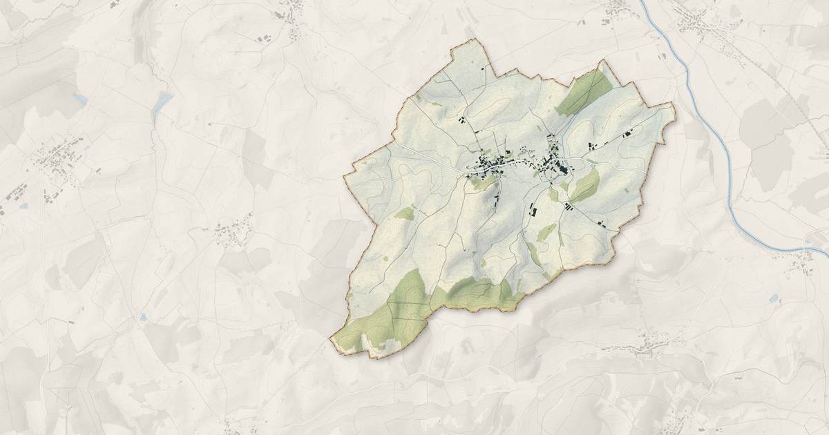 Portrait cartographique de Aboncourt-Gesincourt : relief, eau, forêts, bâti et voies, calculés à partir des données de l'IGN