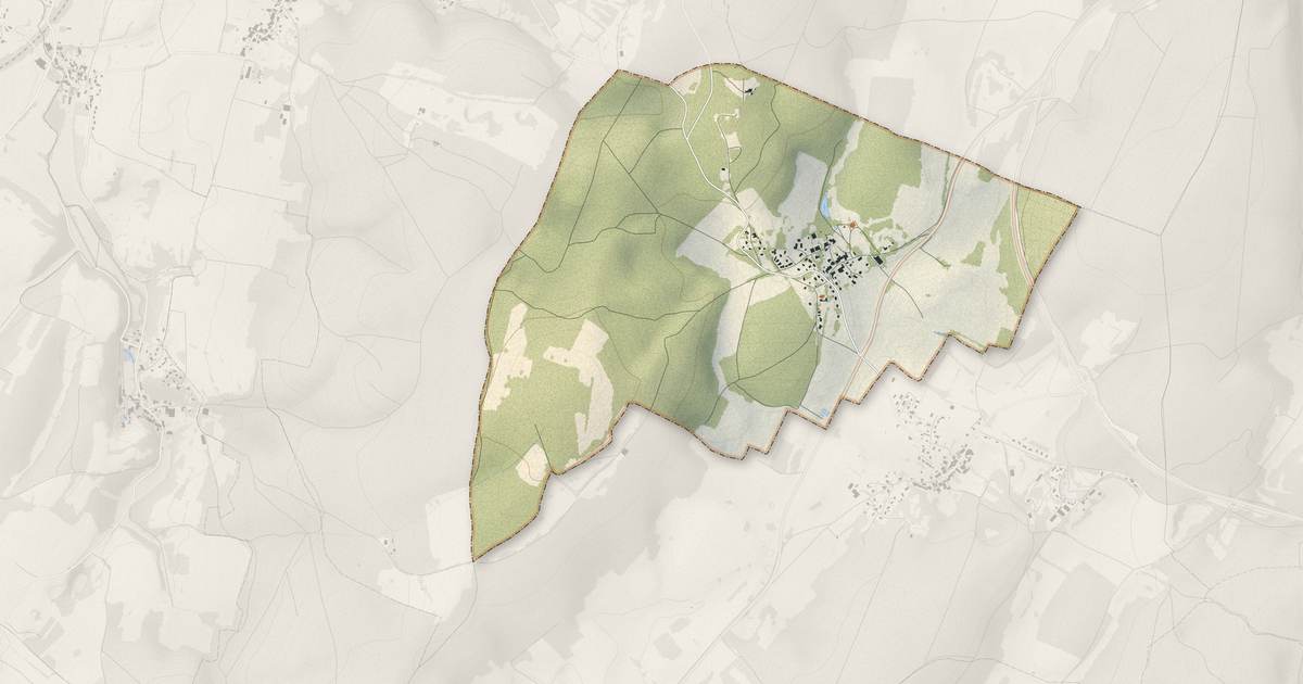 Portrait cartographique de Andelarre : relief, eau, forêts, bâti et voies, calculés à partir des données de l'IGN