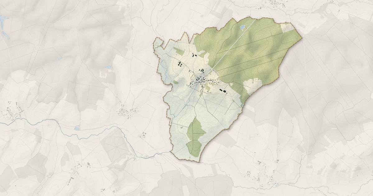 Portrait cartographique de Angirey : relief, eau, forêts, bâti et voies, calculés à partir des données de l'IGN
