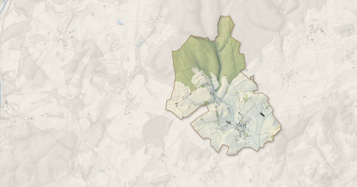 Portrait cartographique de Auxon : relief, eau, forêts, bâti et voies, calculés à partir des données de l'IGN