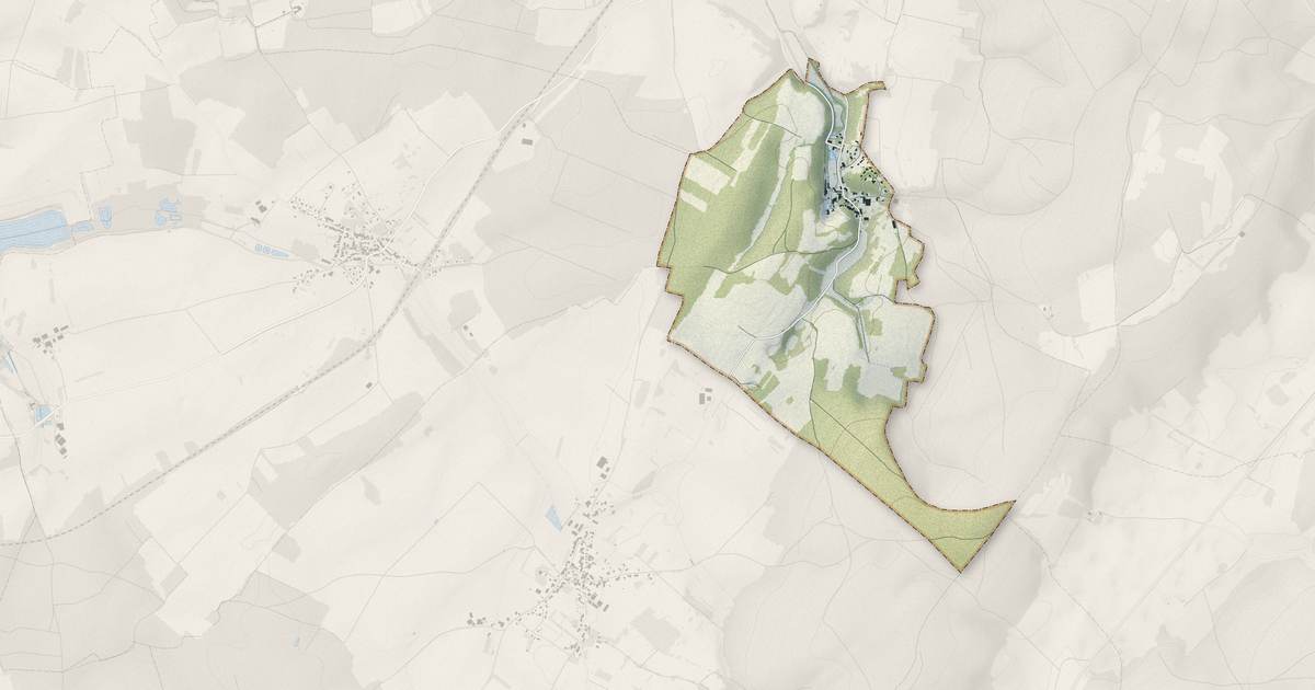 Portrait cartographique de Baignes : relief, eau, forêts, bâti et voies, calculés à partir des données de l'IGN