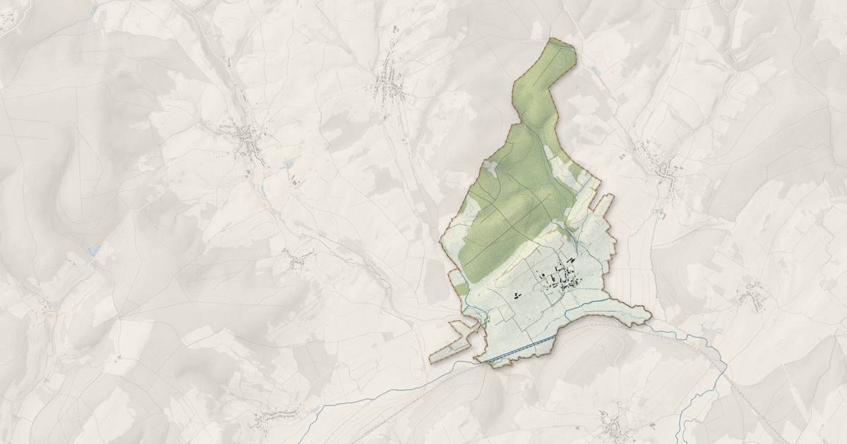 Portrait cartographique de Barges : relief, eau, forêts, bâti et voies, calculés à partir des données de l'IGN