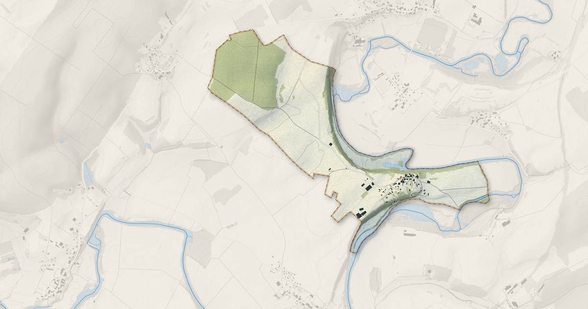 Portrait cartographique de La Barre : relief, eau, forêts, bâti et voies, calculés à partir des données de l'IGN
