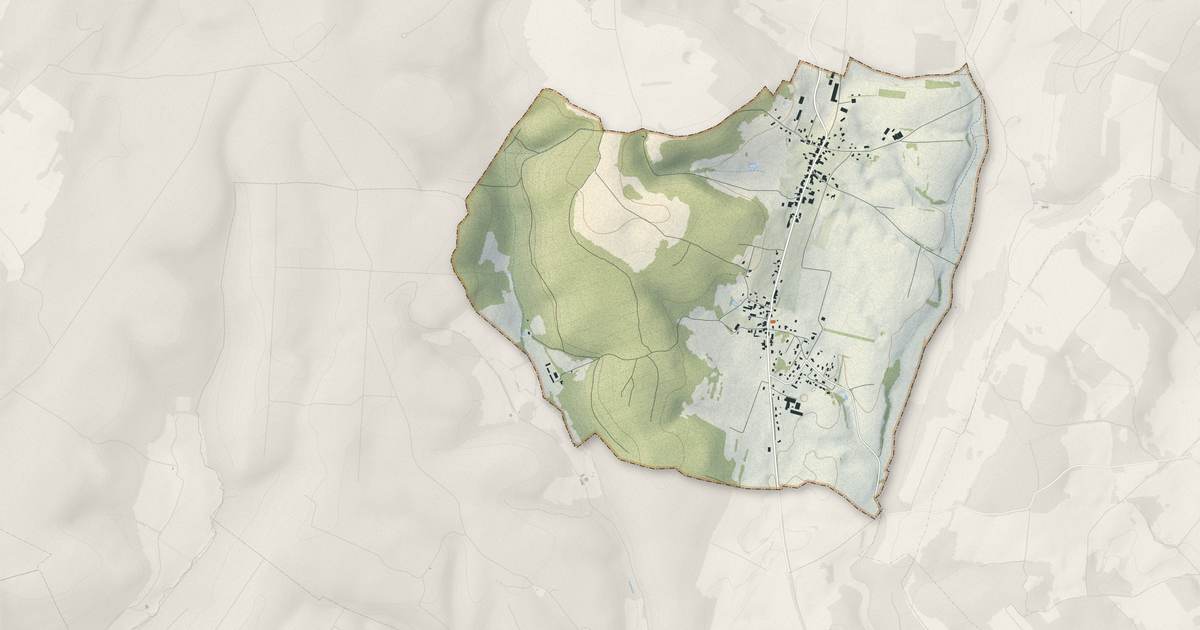 Portrait cartographique de Bonnevent-Velloreille : relief, eau, forêts, bâti et voies, calculés à partir des données de l'IGN