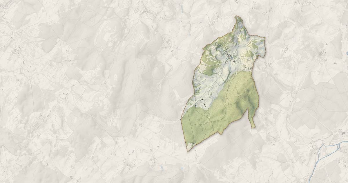 Portrait cartographique de Borey : relief, eau, forêts, bâti et voies, calculés à partir des données de l'IGN