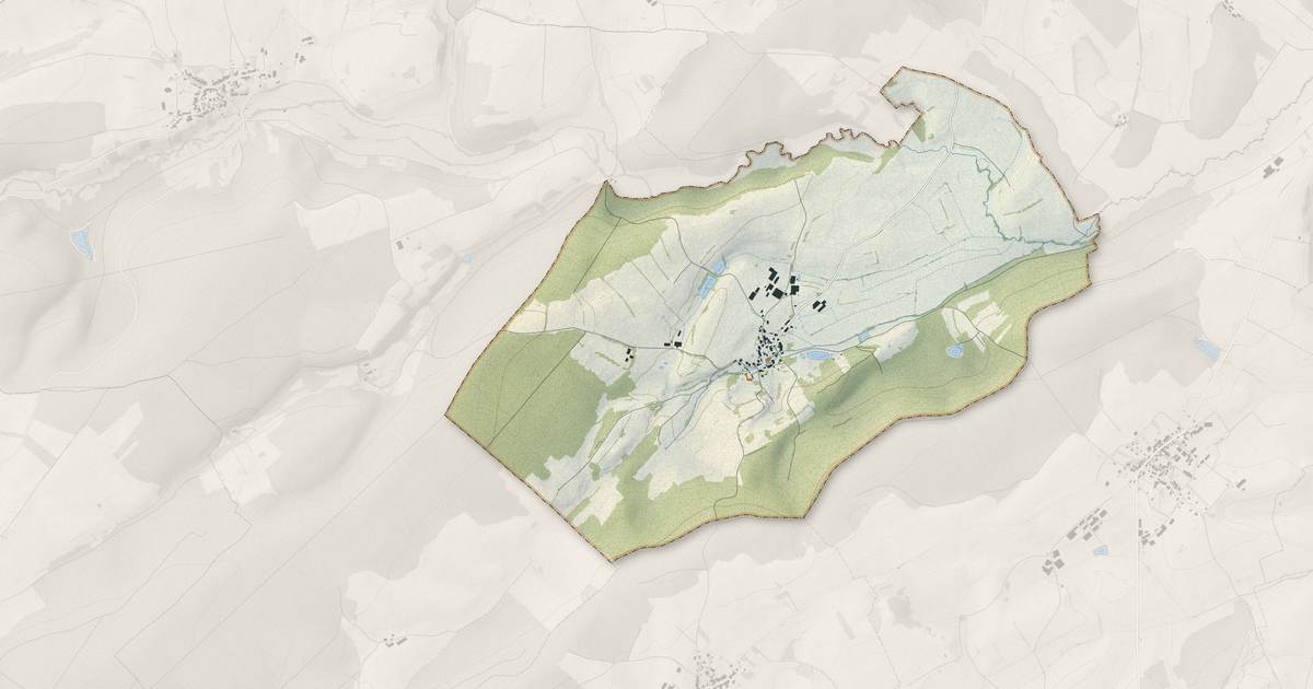 Portrait cartographique de Bougey : relief, eau, forêts, bâti et voies, calculés à partir des données de l'IGN