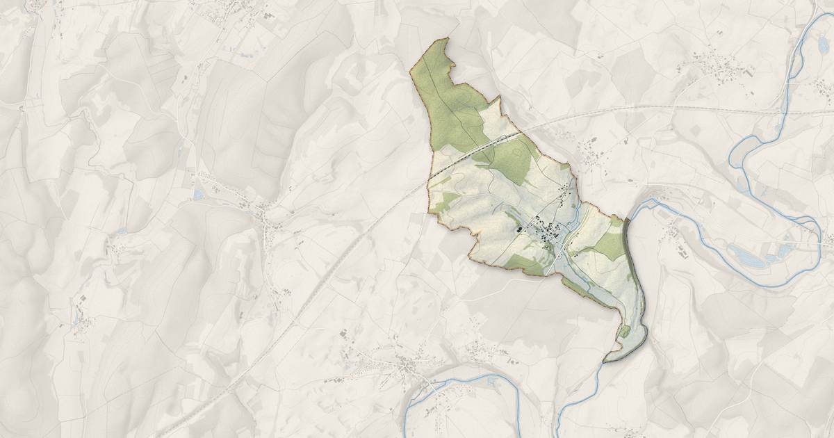 Portrait cartographique de Bouhans-lès-Montbozon : relief, eau, forêts, bâti et voies, calculés à partir des données de l'IGN