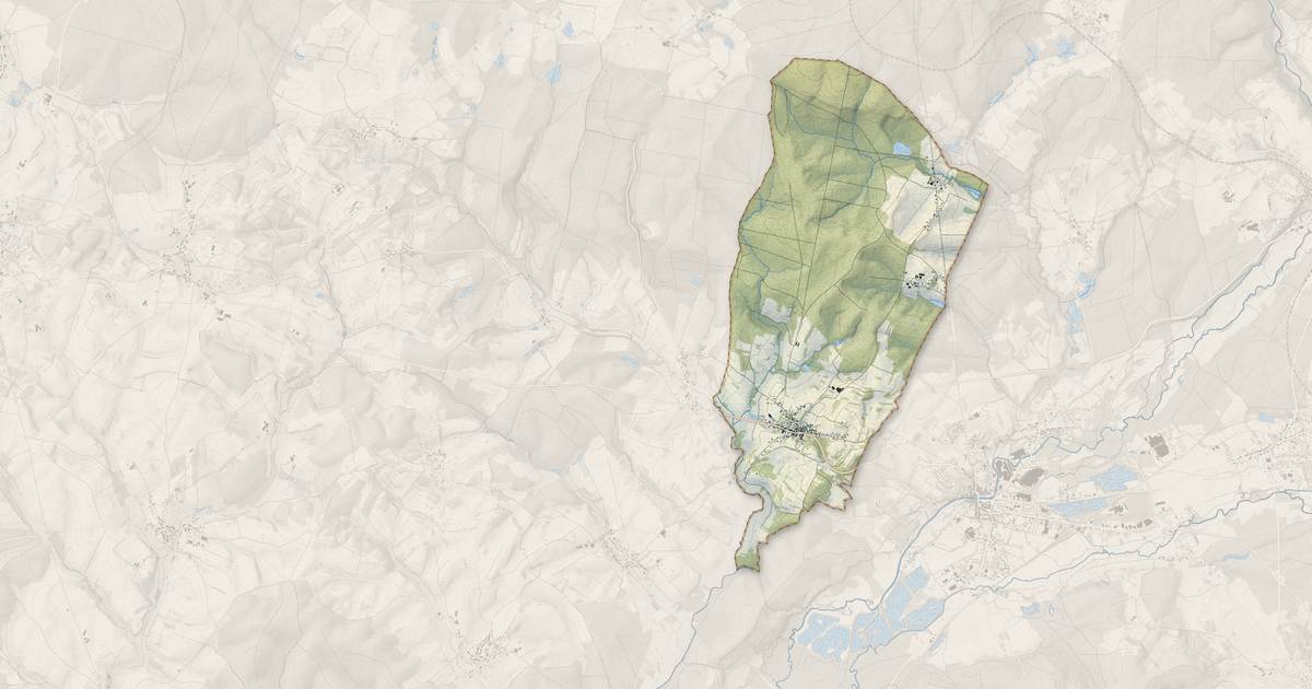 Portrait cartographique de Bouligney : relief, eau, forêts, bâti et voies, calculés à partir des données de l'IGN