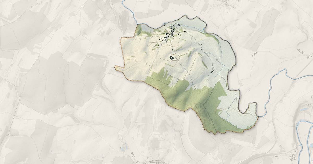 Portrait cartographique de Bourbévelle : relief, eau, forêts, bâti et voies, calculés à partir des données de l'IGN