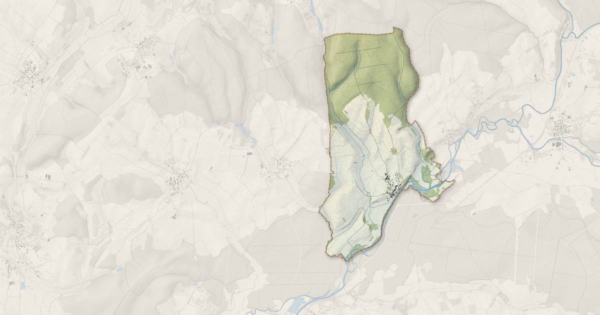 Portrait cartographique de Bourguignon-lès-Conflans : relief, eau, forêts, bâti et voies, calculés à partir des données de l'IGN