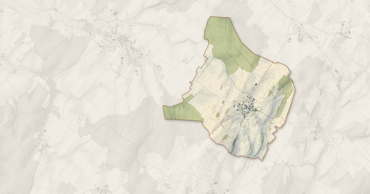 Portrait cartographique de Chancey : relief, eau, forêts, bâti et voies, calculés à partir des données de l'IGN