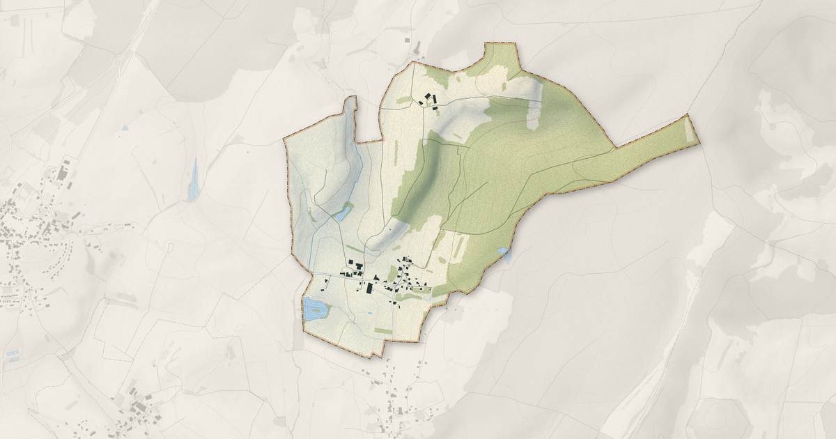 Portrait cartographique de Châteney : relief, eau, forêts, bâti et voies, calculés à partir des données de l'IGN