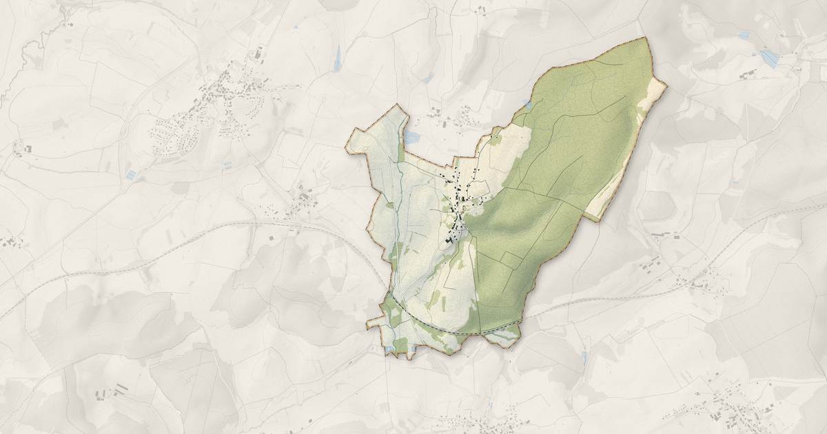 Portrait cartographique de Châtenois : relief, eau, forêts, bâti et voies, calculés à partir des données de l'IGN