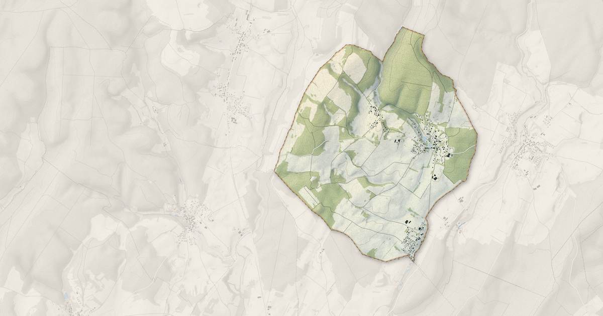 Portrait cartographique de Chaux-la-Lotière : relief, eau, forêts, bâti et voies, calculés à partir des données de l'IGN