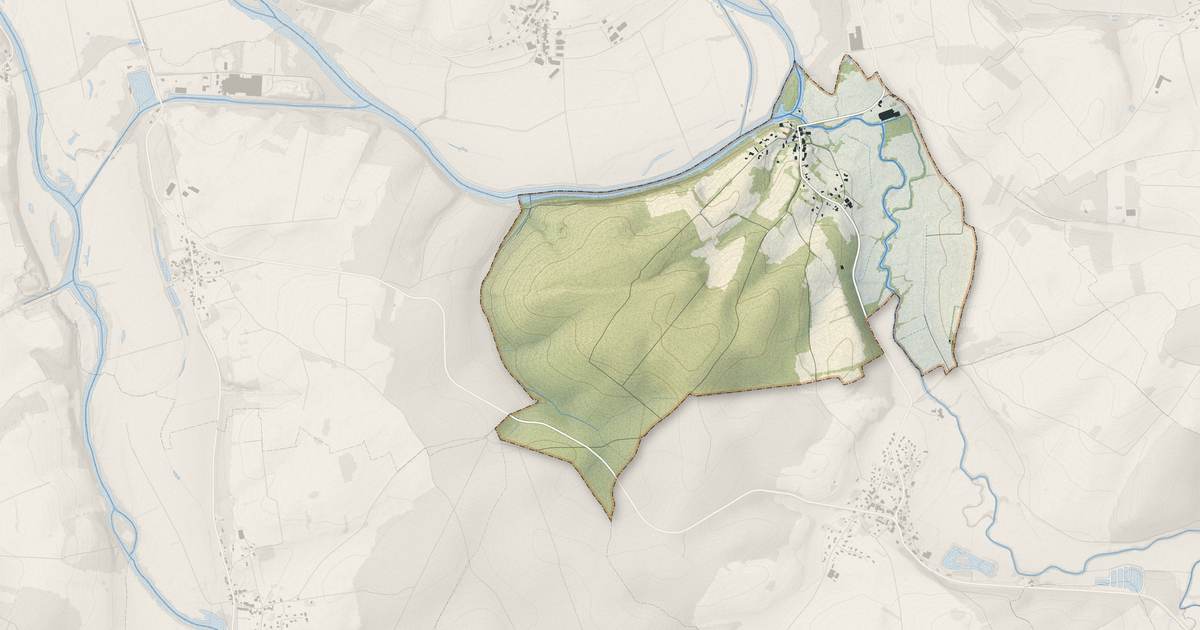 Portrait cartographique de Chemilly : relief, eau, forêts, bâti et voies, calculés à partir des données de l'IGN
