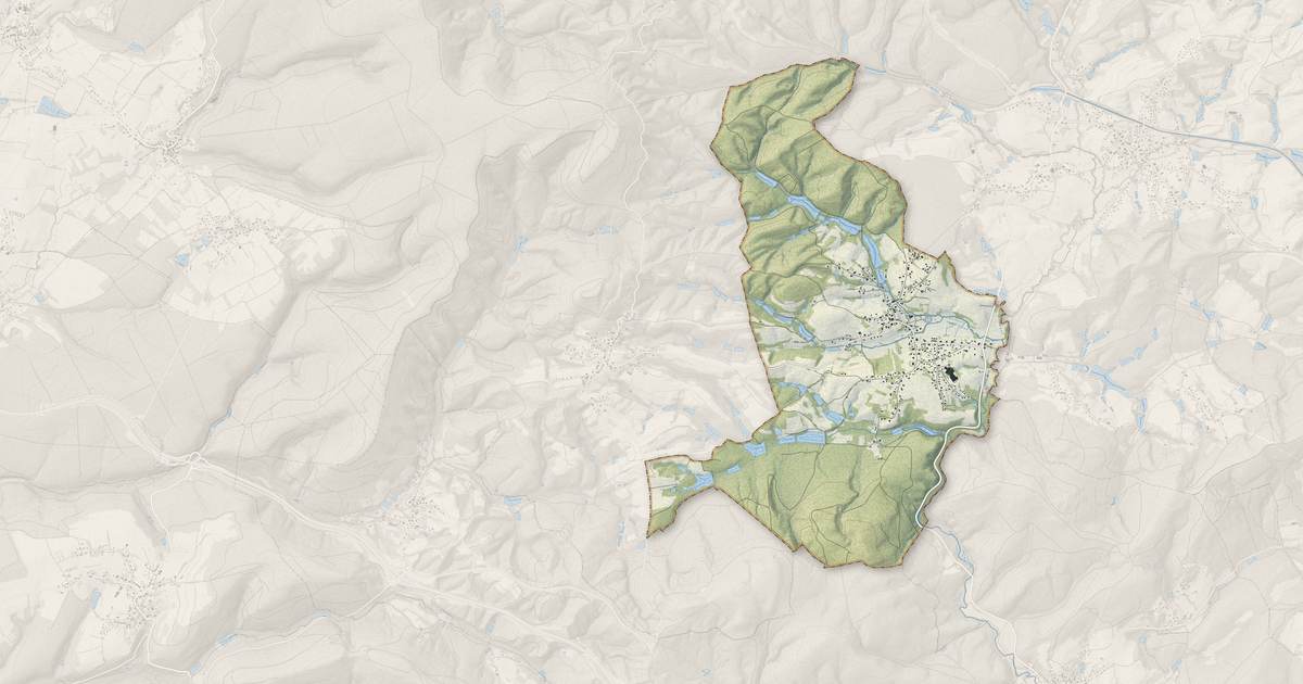Portrait cartographique de Chenebier : relief, eau, forêts, bâti et voies, calculés à partir des données de l'IGN