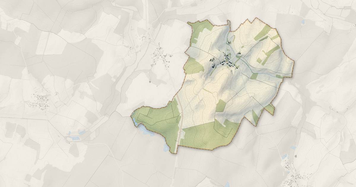 Portrait cartographique de Chevigney : relief, eau, forêts, bâti et voies, calculés à partir des données de l'IGN