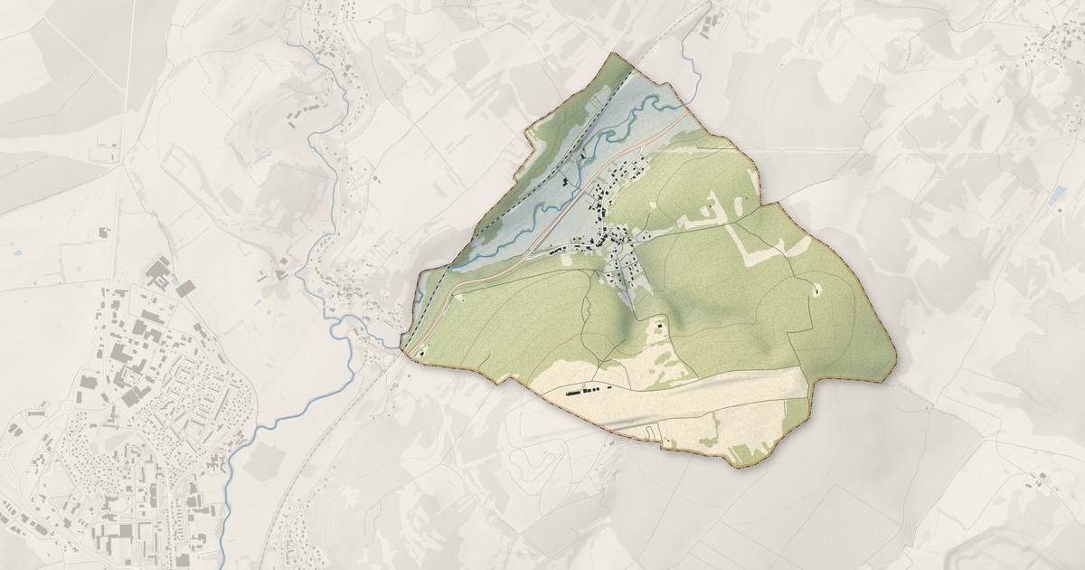 Portrait cartographique de Comberjon : relief, eau, forêts, bâti et voies, calculés à partir des données de l'IGN