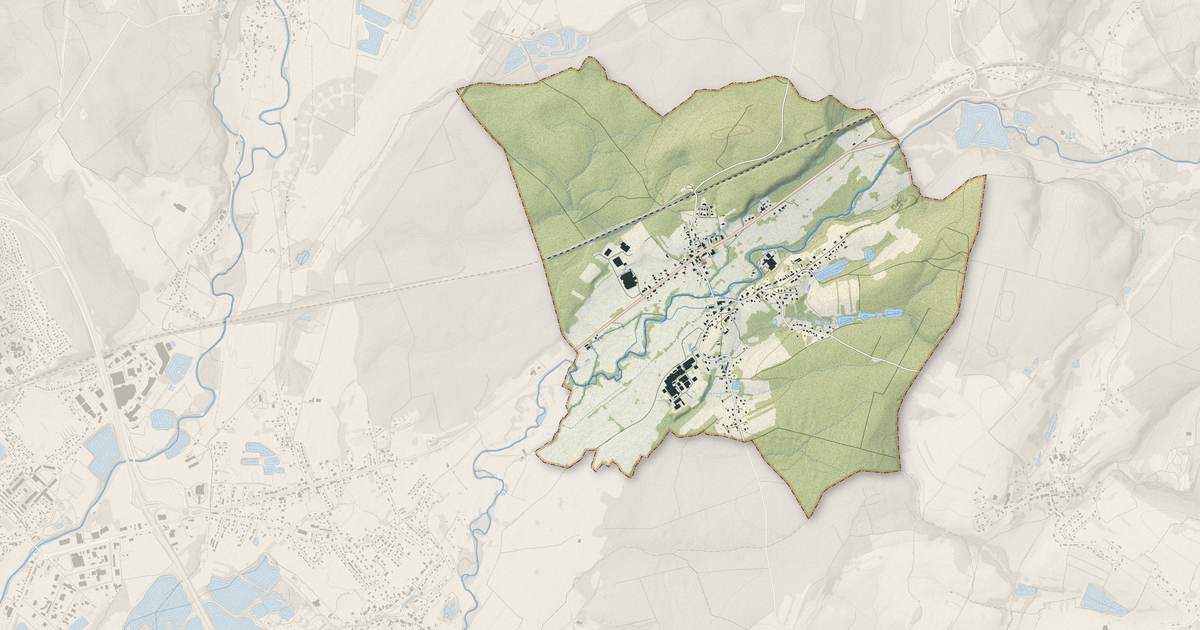Portrait cartographique de La Côte : relief, eau, forêts, bâti et voies, calculés à partir des données de l'IGN