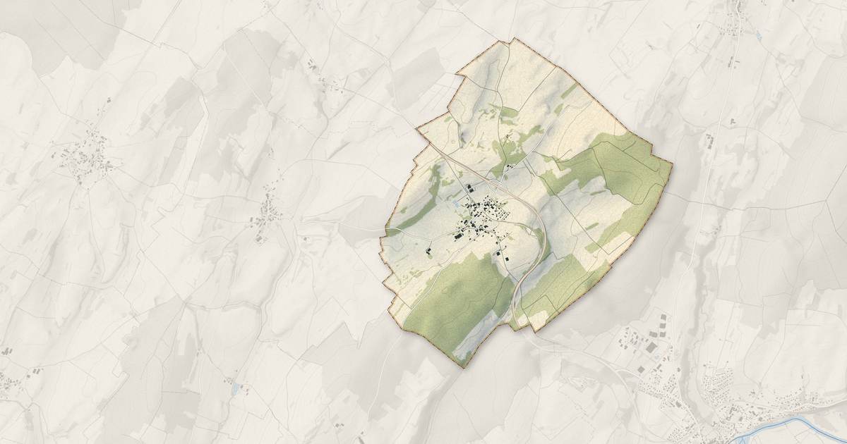 Portrait cartographique de Cult : relief, eau, forêts, bâti et voies, calculés à partir des données de l'IGN
