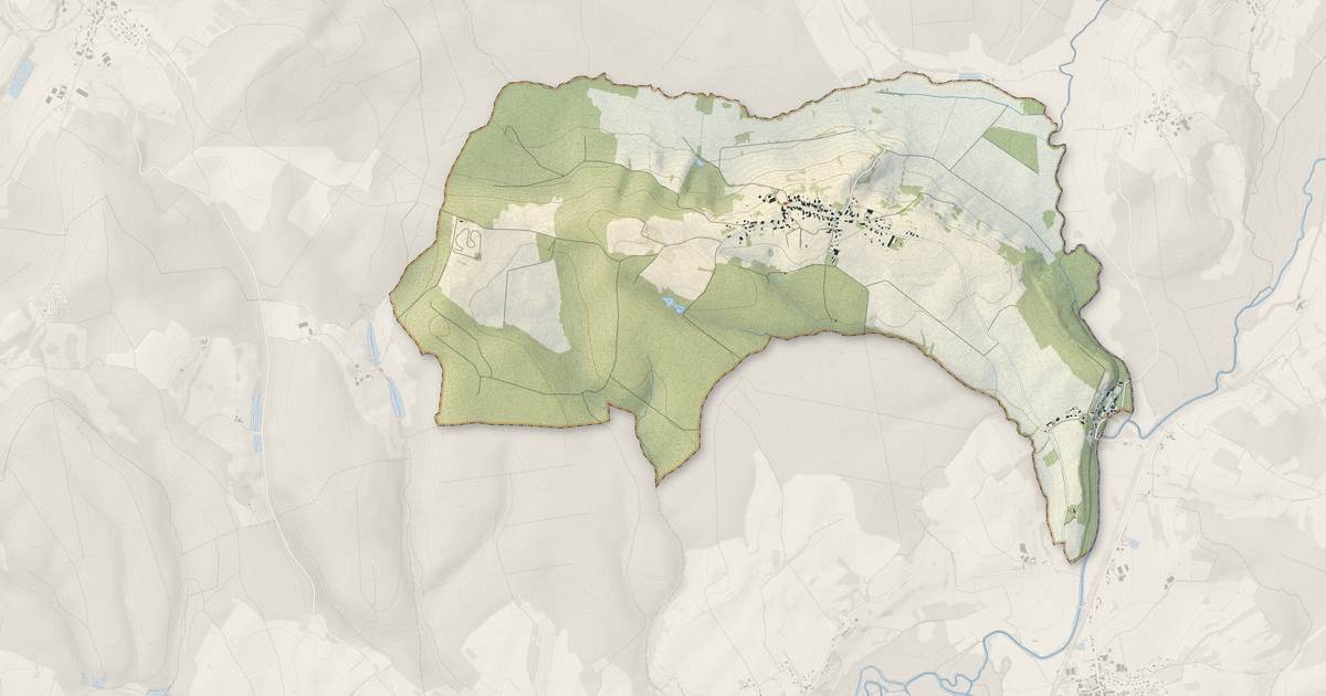 Portrait cartographique de Dampierre-lès-Conflans : relief, eau, forêts, bâti et voies, calculés à partir des données de l'IGN