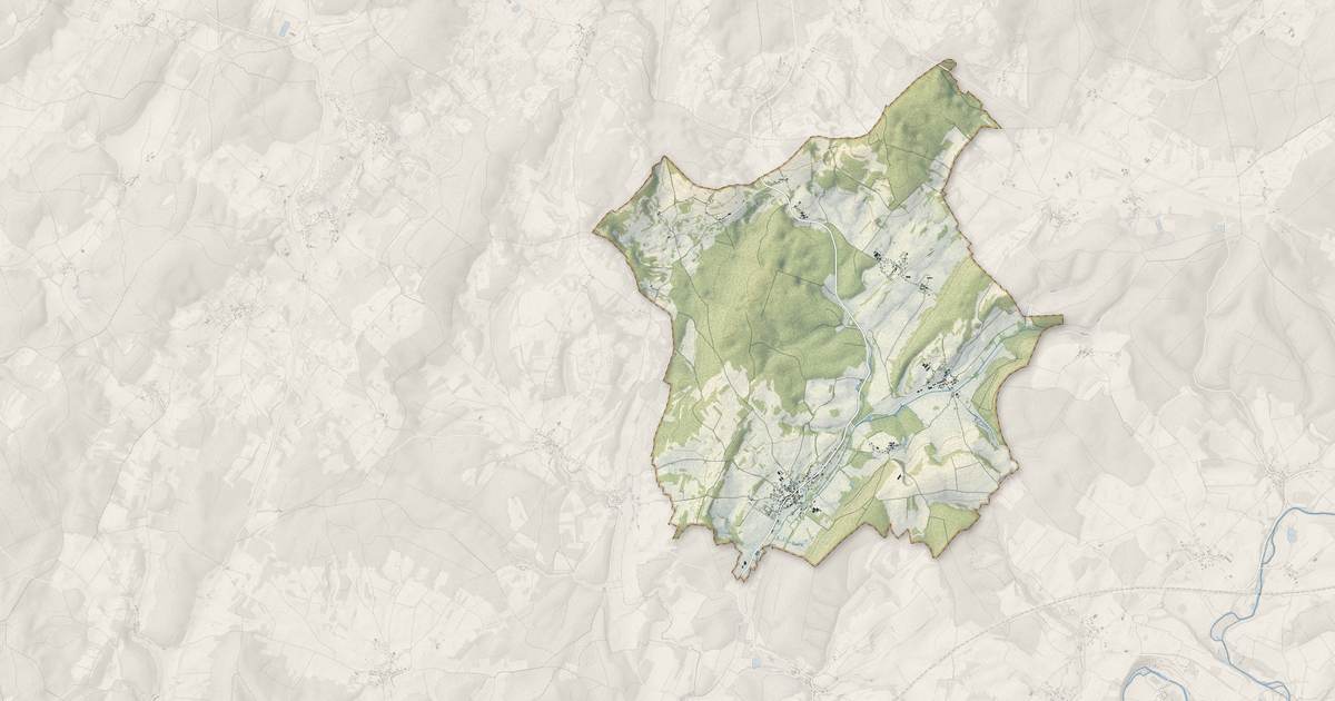 Portrait cartographique de Dampierre-sur-Linotte : relief, eau, forêts, bâti et voies, calculés à partir des données de l'IGN