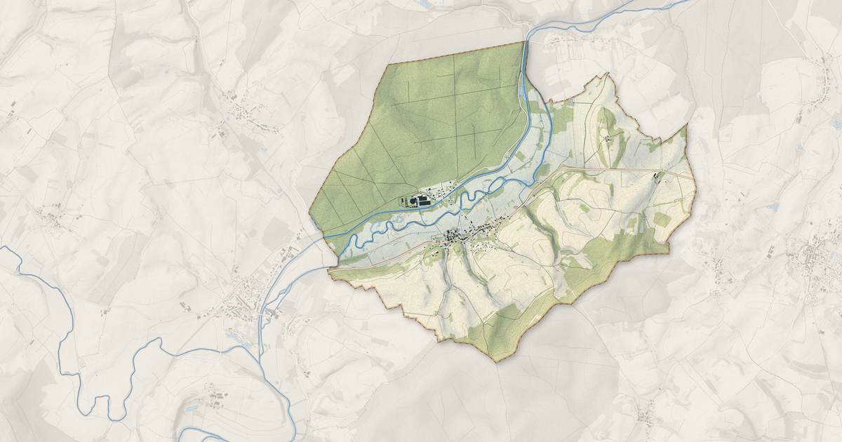 Portrait cartographique de Demangevelle : relief, eau, forêts, bâti et voies, calculés à partir des données de l'IGN
