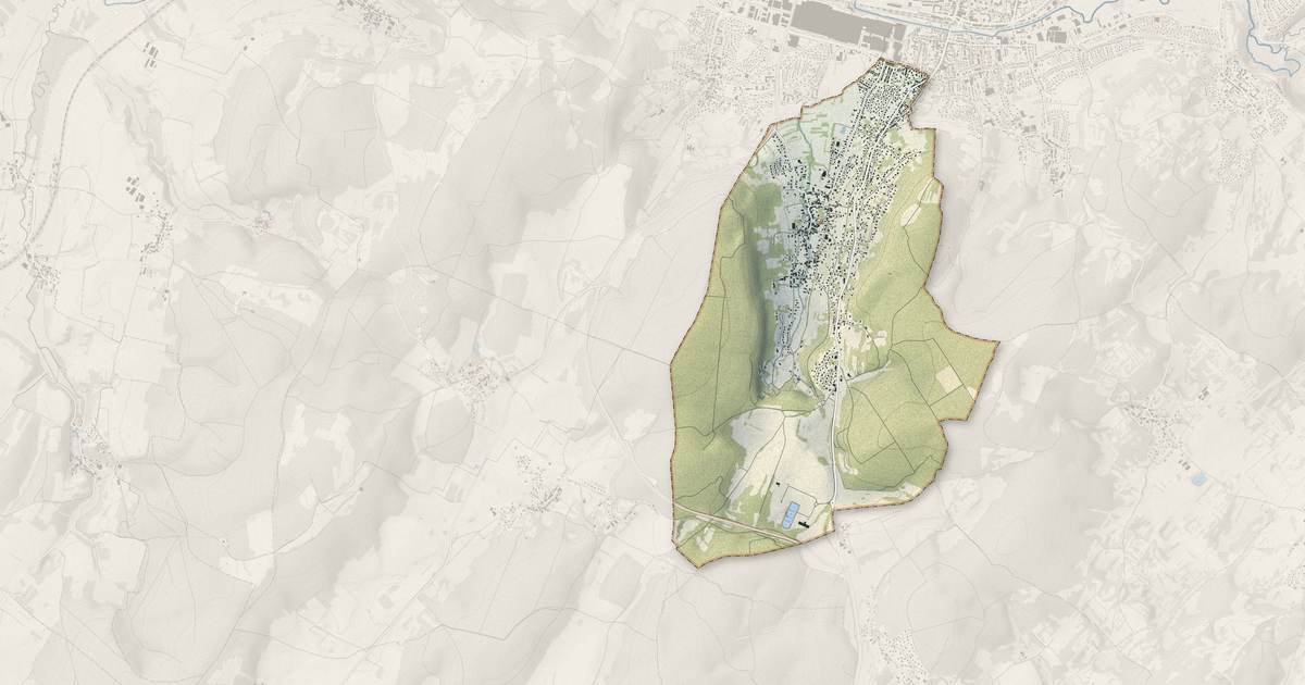 Portrait cartographique de Échenoz-la-Méline : relief, eau, forêts, bâti et voies, calculés à partir des données de l'IGN