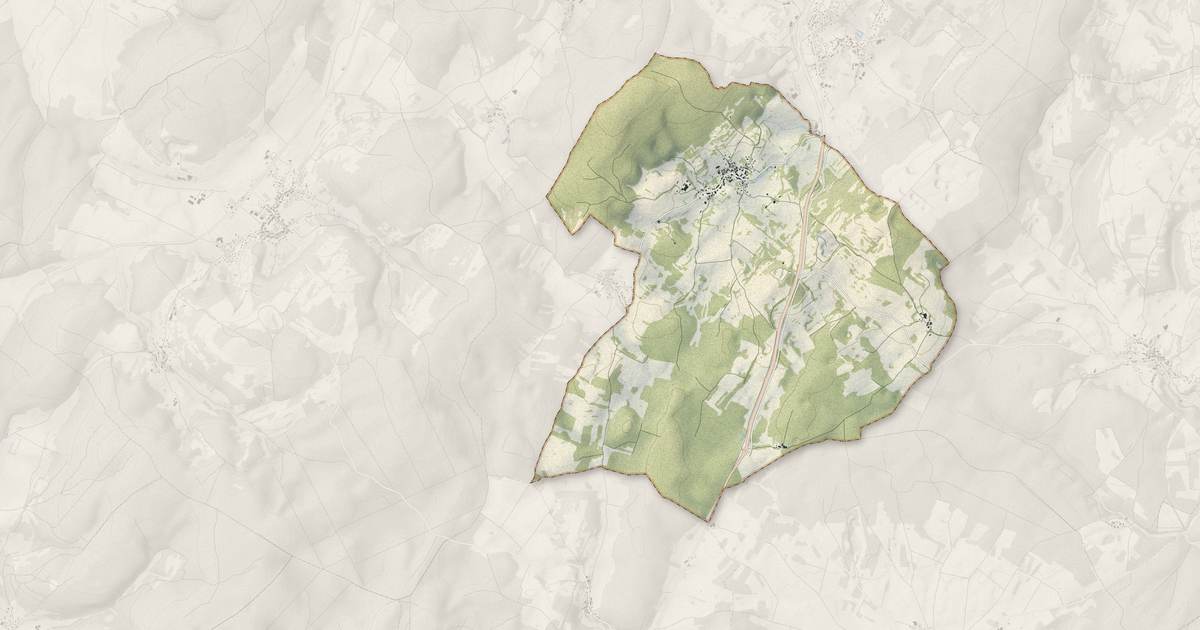 Portrait cartographique de Échenoz-le-Sec : relief, eau, forêts, bâti et voies, calculés à partir des données de l'IGN