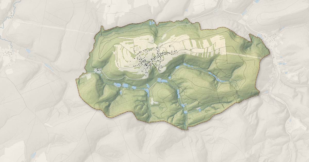 Portrait cartographique de Faymont : relief, eau, forêts, bâti et voies, calculés à partir des données de l'IGN
