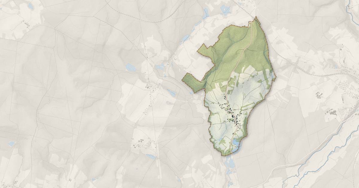Portrait cartographique de Fleurey-lès-Saint-Loup : relief, eau, forêts, bâti et voies, calculés à partir des données de l'IGN