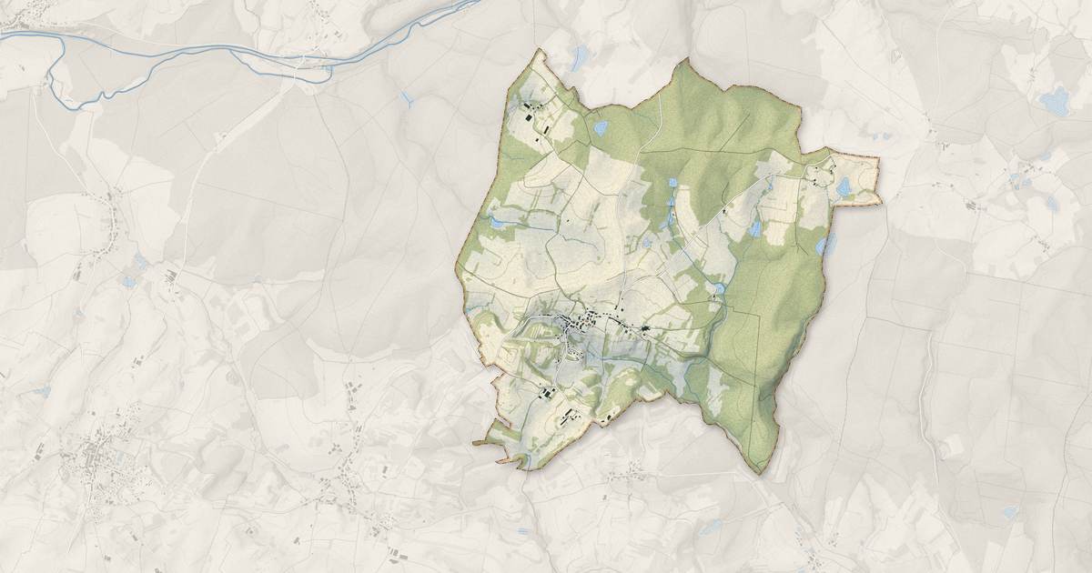 Portrait cartographique de Fontenois-la-Ville : relief, eau, forêts, bâti et voies, calculés à partir des données de l'IGN