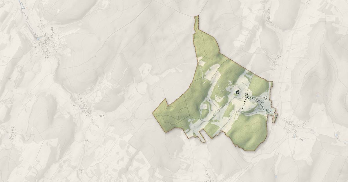 Portrait cartographique de Hyet : relief, eau, forêts, bâti et voies, calculés à partir des données de l'IGN