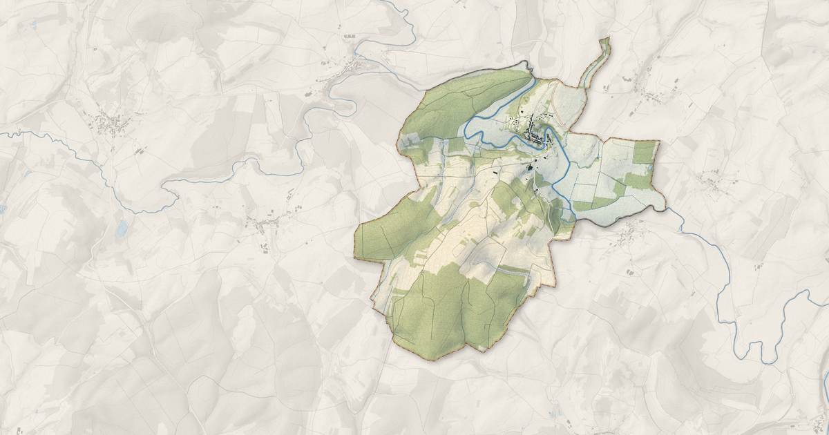 Portrait cartographique de Jonvelle : relief, eau, forêts, bâti et voies, calculés à partir des données de l'IGN