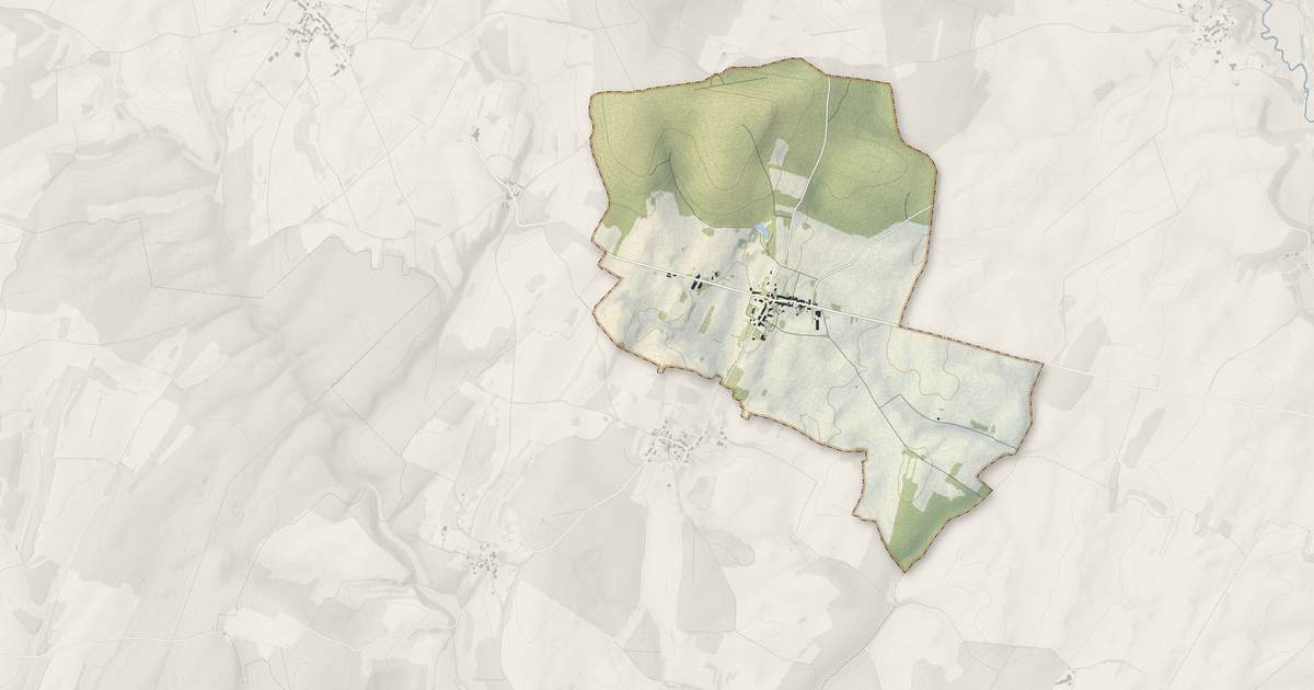 Portrait cartographique de Larret : relief, eau, forêts, bâti et voies, calculés à partir des données de l'IGN