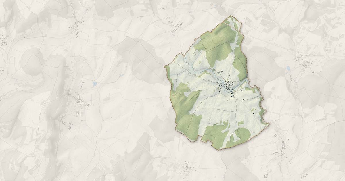Portrait cartographique de Lavigney : relief, eau, forêts, bâti et voies, calculés à partir des données de l'IGN