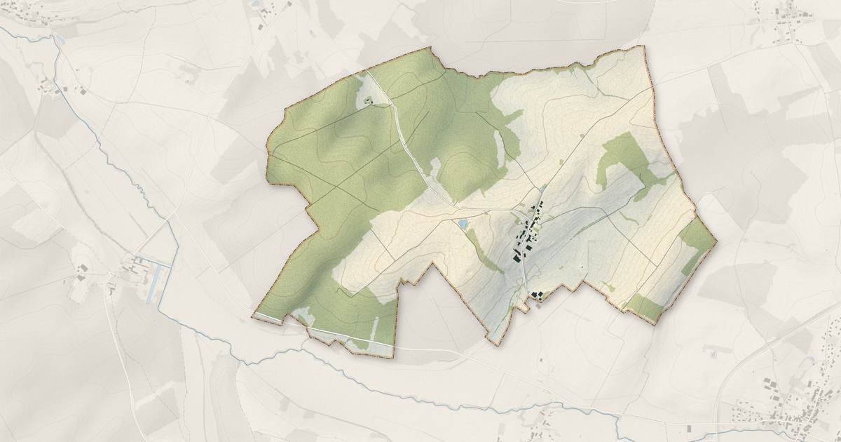 Portrait cartographique de Lieffrans : relief, eau, forêts, bâti et voies, calculés à partir des données de l'IGN