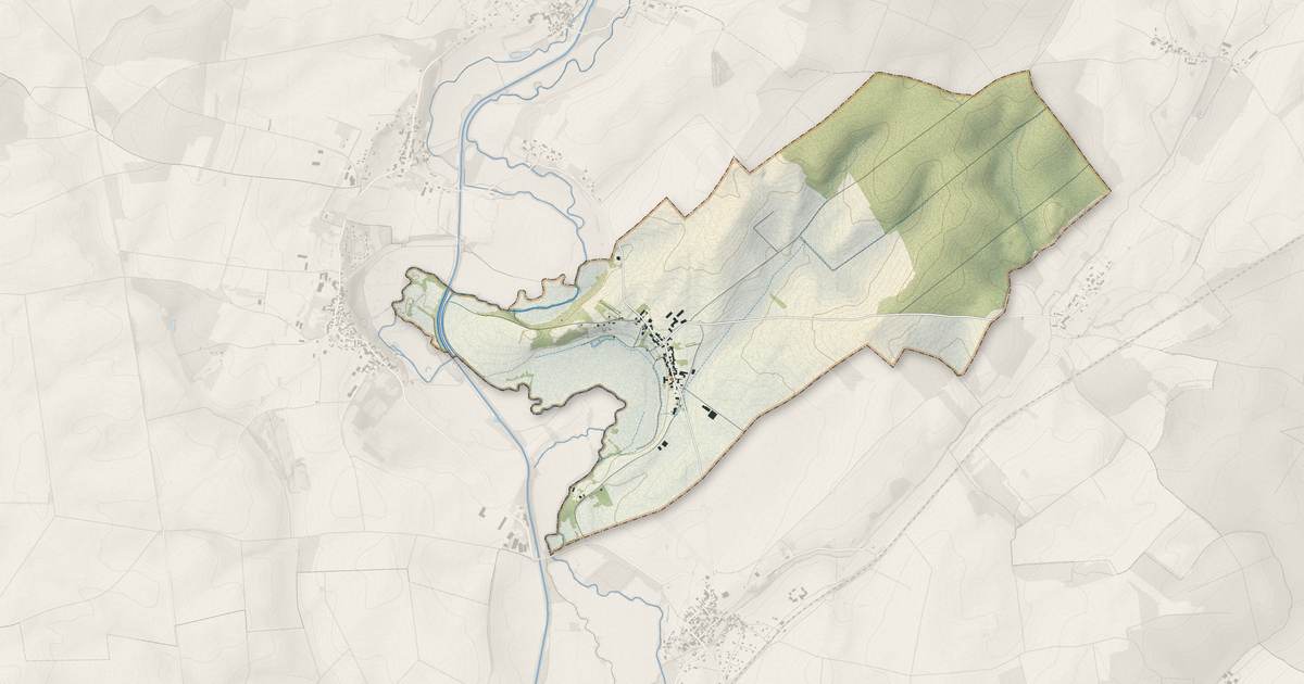 Portrait cartographique de Lœuilley : relief, eau, forêts, bâti et voies, calculés à partir des données de l'IGN