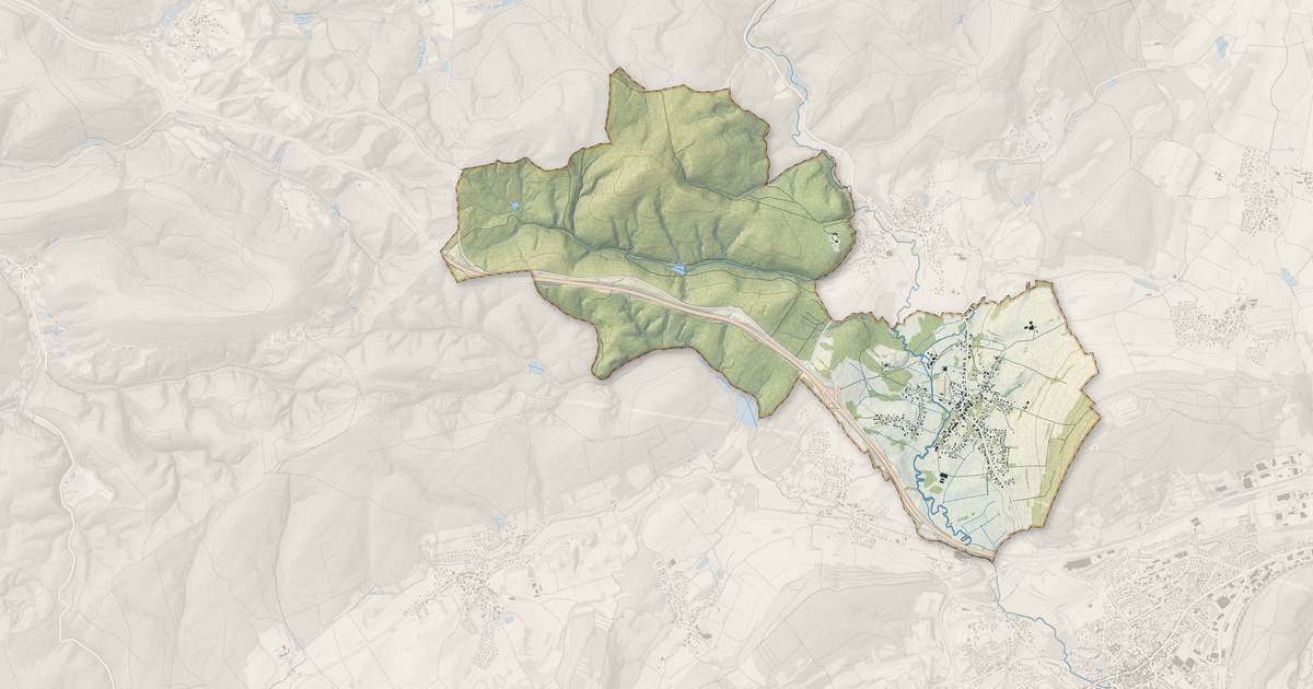 Portrait cartographique de Luze : relief, eau, forêts, bâti et voies, calculés à partir des données de l'IGN