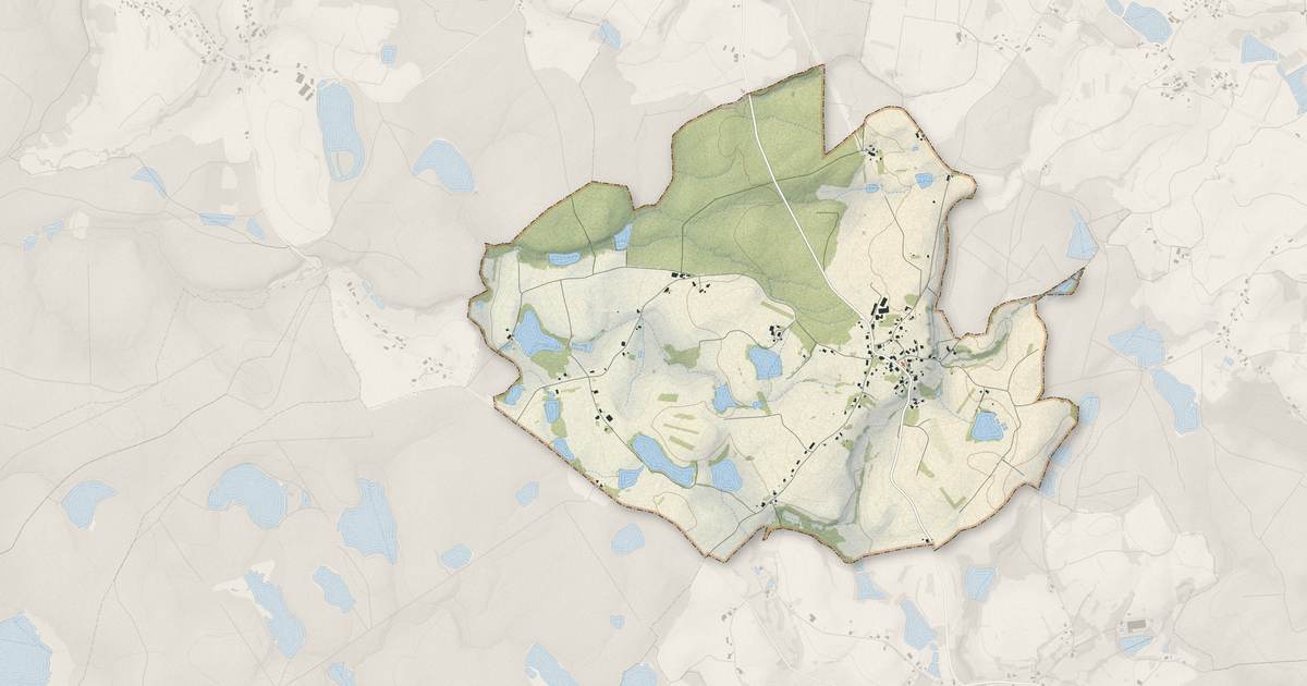 Portrait cartographique de Magnivray : relief, eau, forêts, bâti et voies, calculés à partir des données de l'IGN
